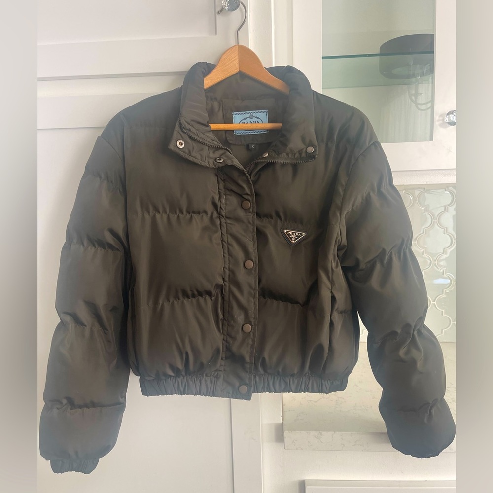 Prada puffer coat. Green color